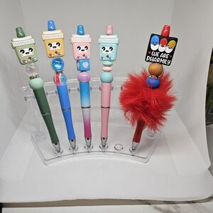 NWT Happy Pills or We Are Pharmily for Pharmacists, Nursing Beaded Pen Black Ink